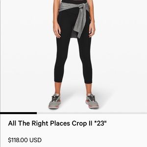 Lululemon All The Right Places Crop II 23”